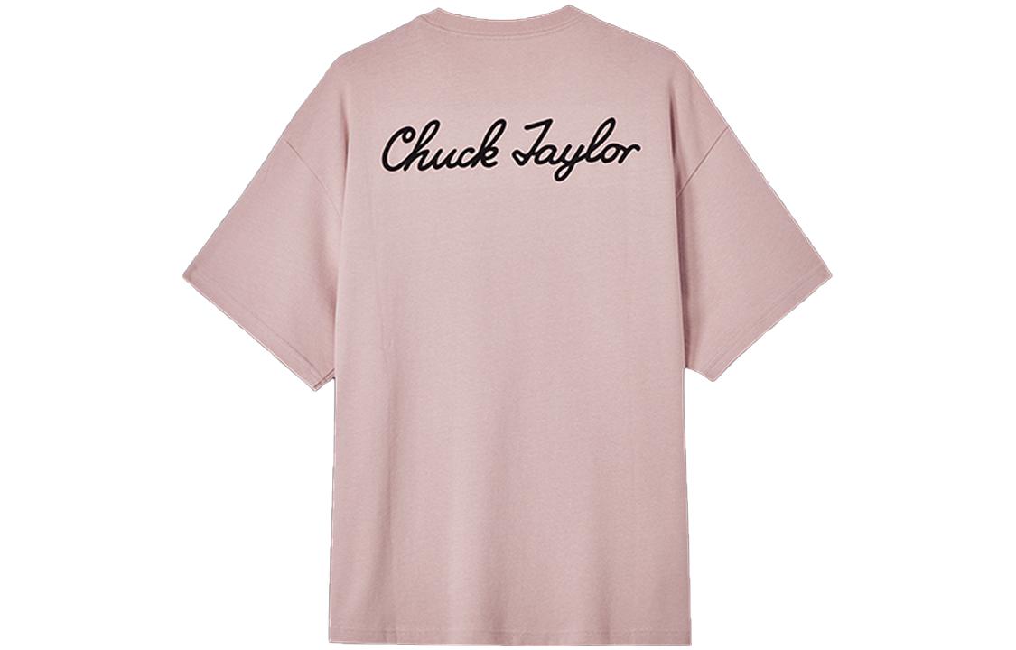 Converse T Shirts Unisex Pink Crew Neck Moderate Straight Fit 10023850-A01 M