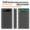 6-Zellen 18650 Lötfreies Powerbank-Kit Mobiles Stromversorgungs-Akkugehäuse Mit LED Digitaler Stromanzeige Schnallendesign Ohne Akku