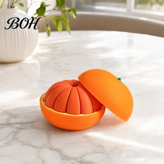 Fake Fruit Toy 3D Printed Orange Fidget Toy, Stress Relief Simulated Anti-stress Model Decoration Ornament for Home Office Lifelike