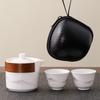 Portable outdoor travel tea set, ceramic express cup, business event set corporate souvenir