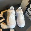 Women Sneakers 2025 Fashion Breathble Vulcanized Shoes Pu Leather Platform Shoes White Lace Up Casual Shoes Zapatos Mujer