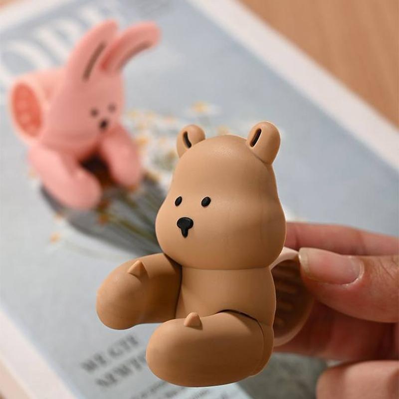 Bear Duck Punch-Free Door Anti-Collision Pad Room Bathroom Door Handle Silicone Silent Protection Pad Door Handle Cover