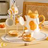 Cartoon Cat Ceramic Beverage Set Large Capacity Kettle Water Cup Cold Water Kettle Water Bottle Flower Tea Pot Coffee Cup