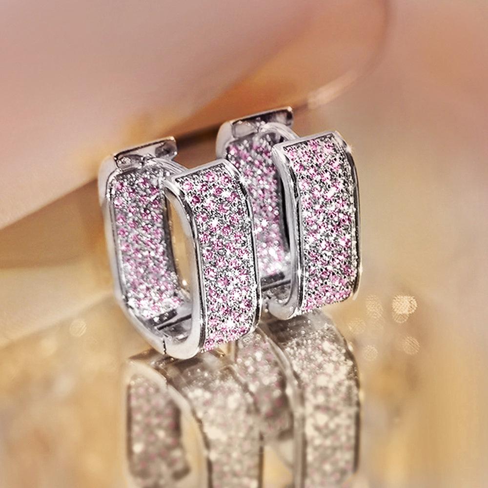 Cao Shi Luxurious Zircon Ear Cuffs: Elegant Earrings for Young Ladies