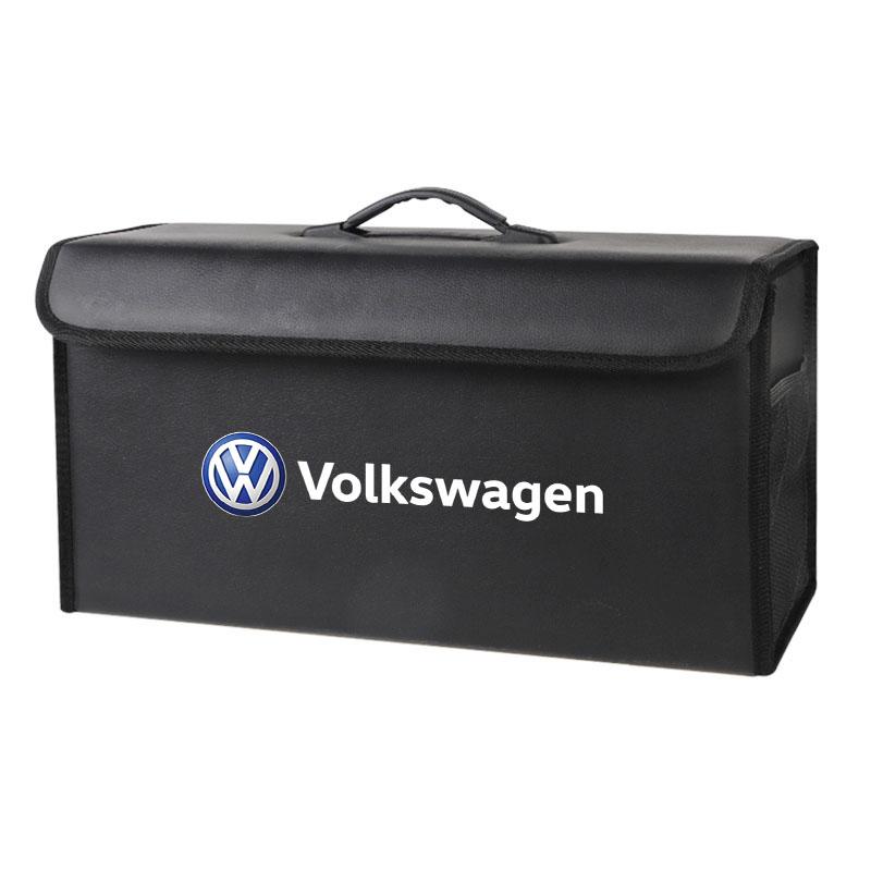 2026 Horké Pro Volkswagen VW Taška do kufru auta Organizér Kožená úklidová krabička Pro VW GTI Polo Golf Passat Tiguan Arteon Touareg