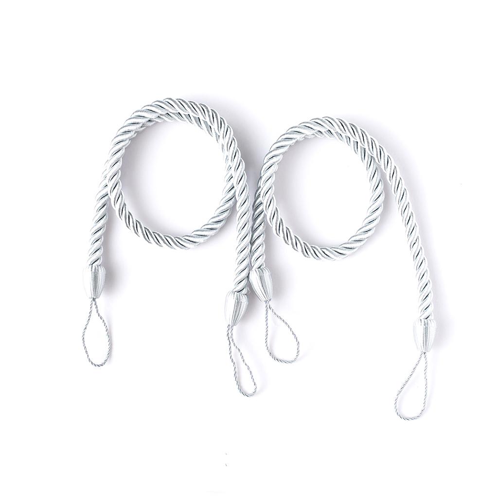 2 Pieces Home Hotel Polyester Curtain Holdback Living Room Bedroom Drape Tieback Decorative Holder Waved Rope Decor