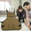 Adjustable Convenient Anti-dirty Waterproof Oil-resistant Work Apron Unisex Workshop Apron with Multi Tool Pockets for Outdoor