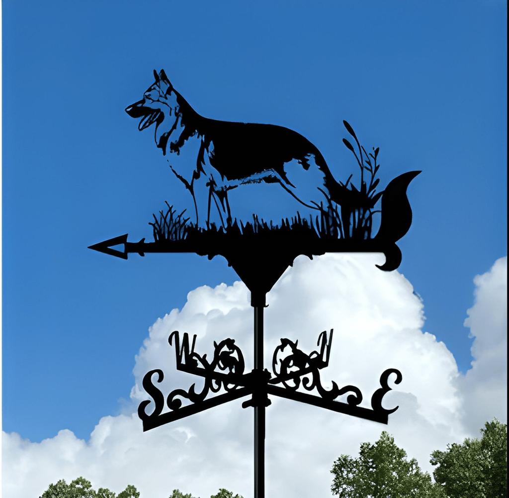 Decorative Iron Weather Vane - Outdoor Metal Roof Ornament