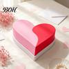 Creative Jewelry Display Case Heart Shape Storage Box, 3D Printed Detachable Dual Compartment Organizer, Decorative PLA Material Box Pink Red with Lid