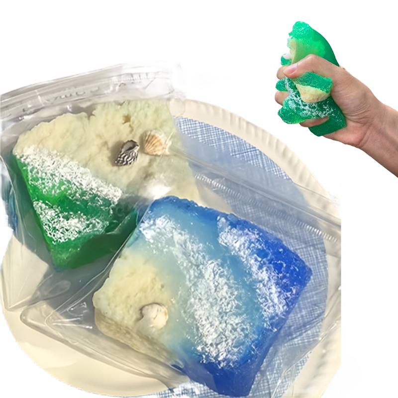 Squishy Square Toast Wave Shell Fidget Toy Soft and Stress-relieving Sponge Toy for Kids Gift Anti Stress Release Hand Relax Toy