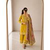 We are Launching Exclusively  Festive & Party Wear Heavy Cotton With Embroidery Gotapati With Top-Bottom And Dupatta Set