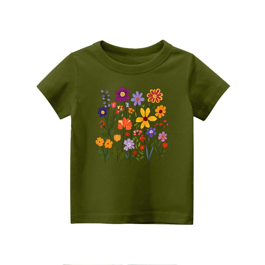 Kleinkind Mädchen Jungen T-Shirts Kinder Top Jungen und Mädchen Bedrucktes Kurzarm T-Shirt