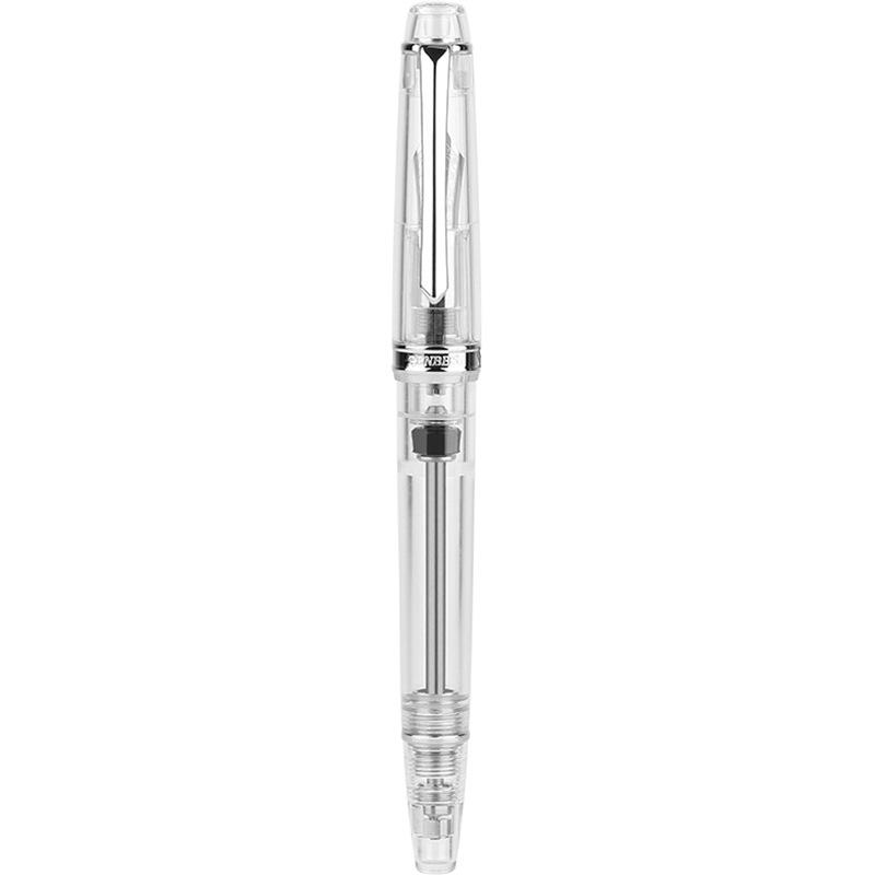 PENBBS 268 Vacuum Filling Fully Transparent Fountain Pen Resin Iridium EF/F/M Nib Writing Gift Pen Office Supplies Stationery