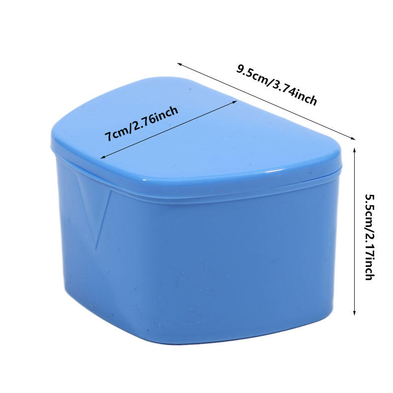 Dental Denture Box Orthodontic Dental Mouth Guard Box Retainer Case False Teeth Plastic  Whitening Container Denture Box