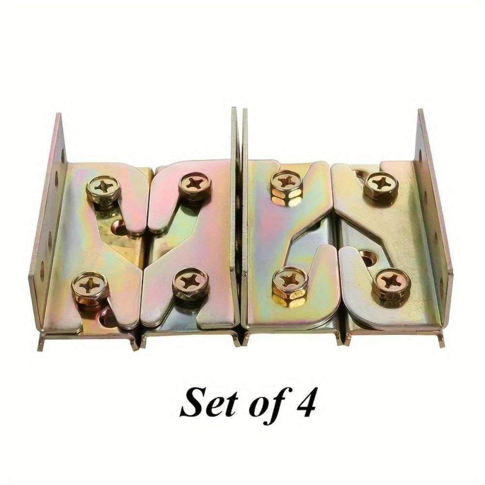 4 Stück Bettgitterhalterungen Ultra-Robust und Langlebig Einfache Installation ohne Zapfen Rutschfeste Bettgestellstütze Inklusive Schrauben für bequeme Montage