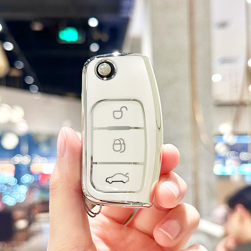 

Fashion Tpu Keyless Car Flip Key Case Cover Shell Fob For Ford Escape Falcon C-Max Fiesta Focus 2 Ecosport Kugua Accessories