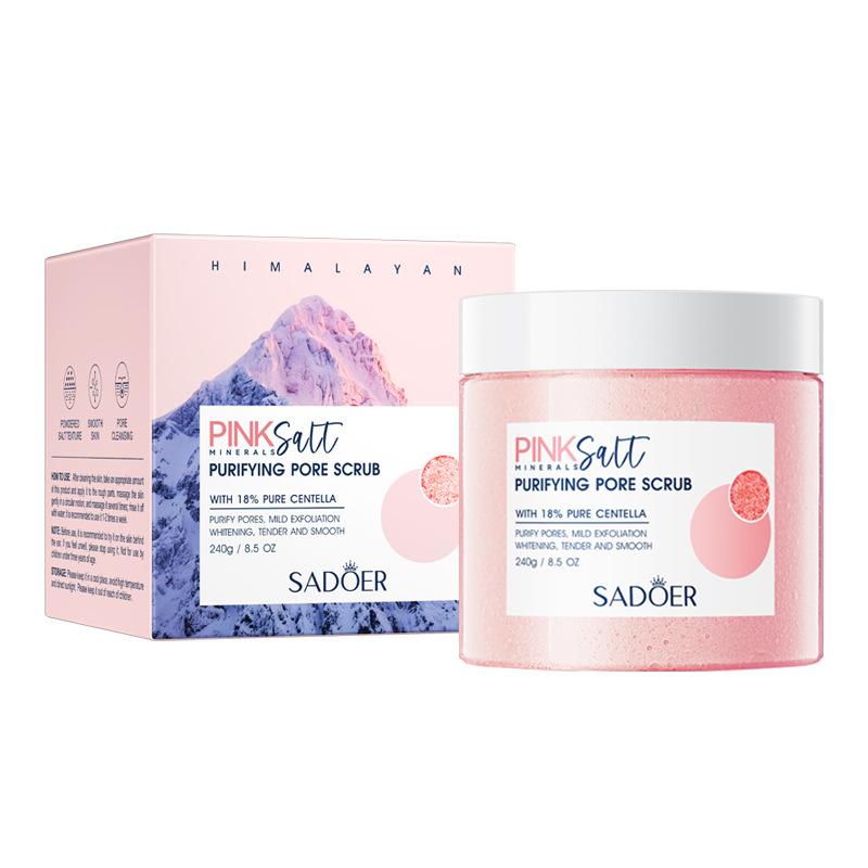 Himalayan Powder Salt Scrub SADOER Pore Cleansing Body Scrub 240g