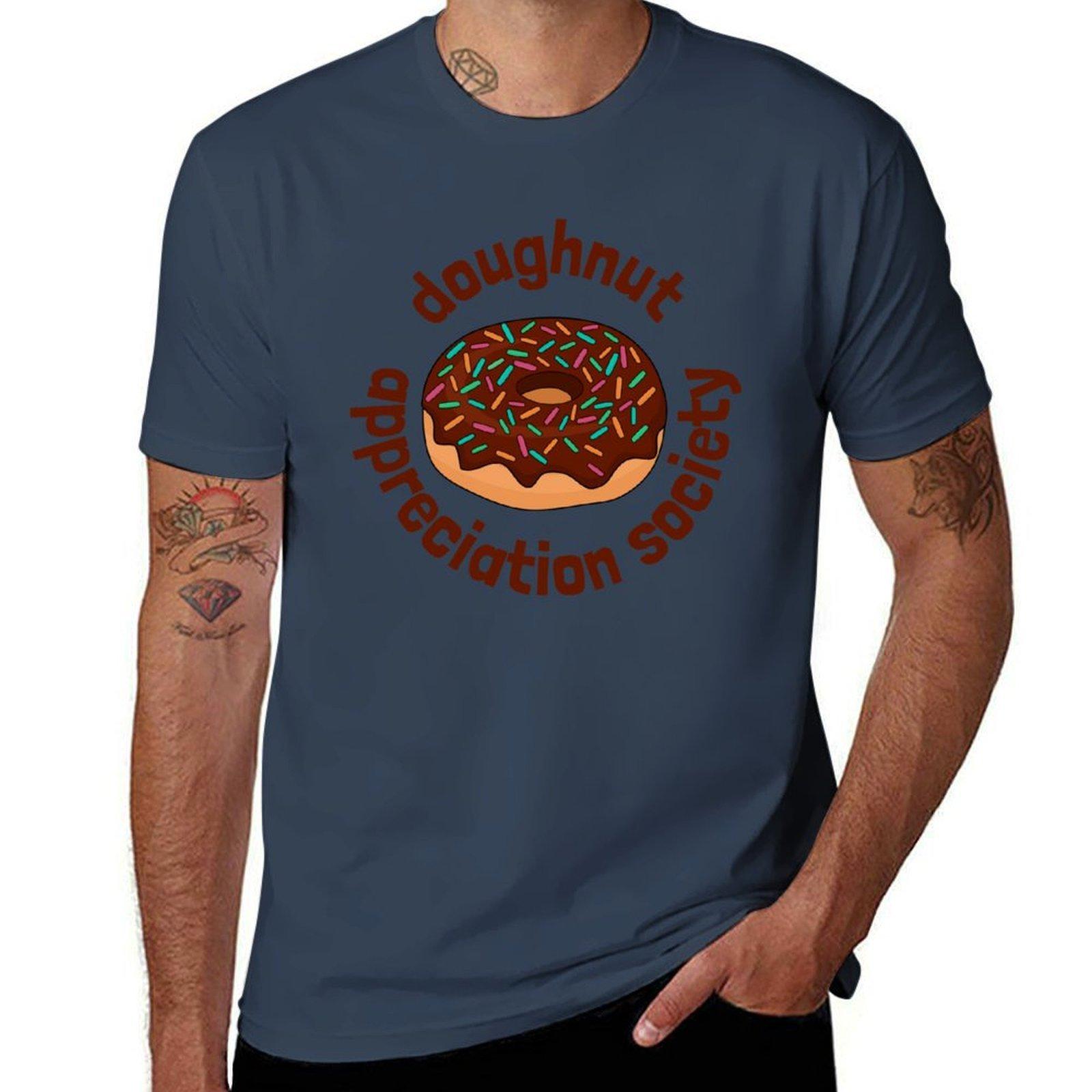 Doughnut Appreciation Society Chocolate Tshirt Daily Wear Print Tshirt S