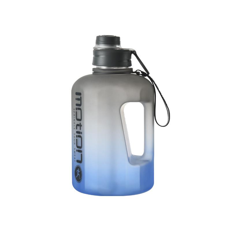 Ton Ton Cup Frosted Gradient Pc Plastic Ton Barrels with Straw Roomy Outdoor Activity Athletic Fitness Bottle