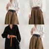 Fashionable Black Womens Waist Strap Korean Inspired Minimalist Design For Coats And Dresses