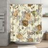Chic Floral Shower Curtain Elegant Bathroom Decoration with Greenery Rustic Flowers for Home Bathrooms