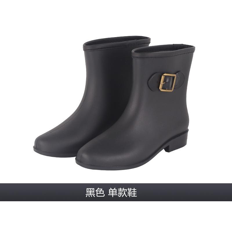 Women's rain shoes medium rain boots water shoes high-end bow waterproof glue shoes women's rain boots