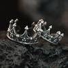 Retro Dark King Crown Adjustable Couple Rings for Men and Women