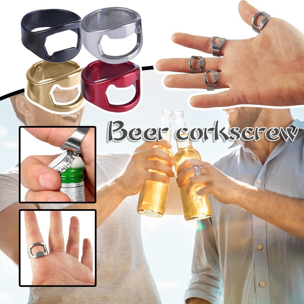Beer Corkscrew Ring Mini Corkscrew Ring Finger Tool For Corkscrew Ring