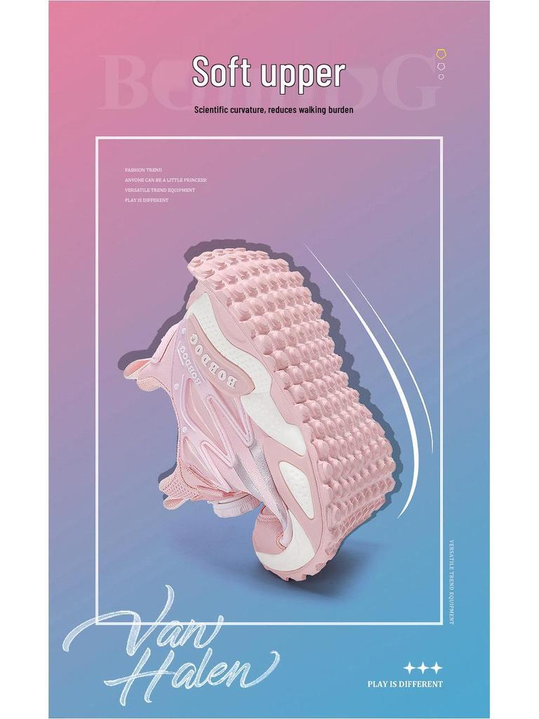 Babudou Girls' Waterproof Fashion Sneakers – Comfy Leather, Soft Sole, Versatile for Spring & Autumn.