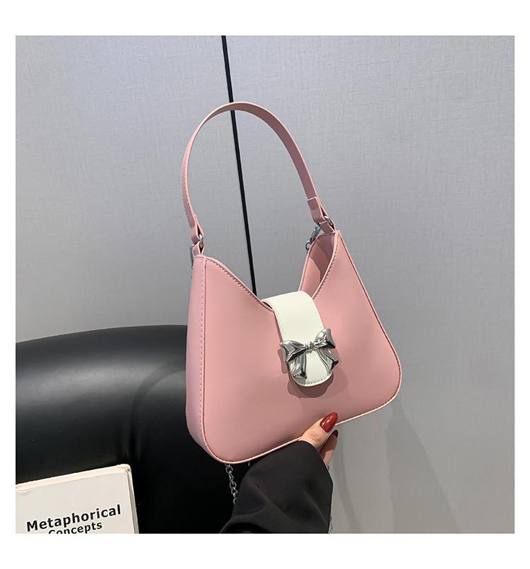 Stylish Pu Bowknot Saddle Handbag For Women Versatile For Casual Commuting