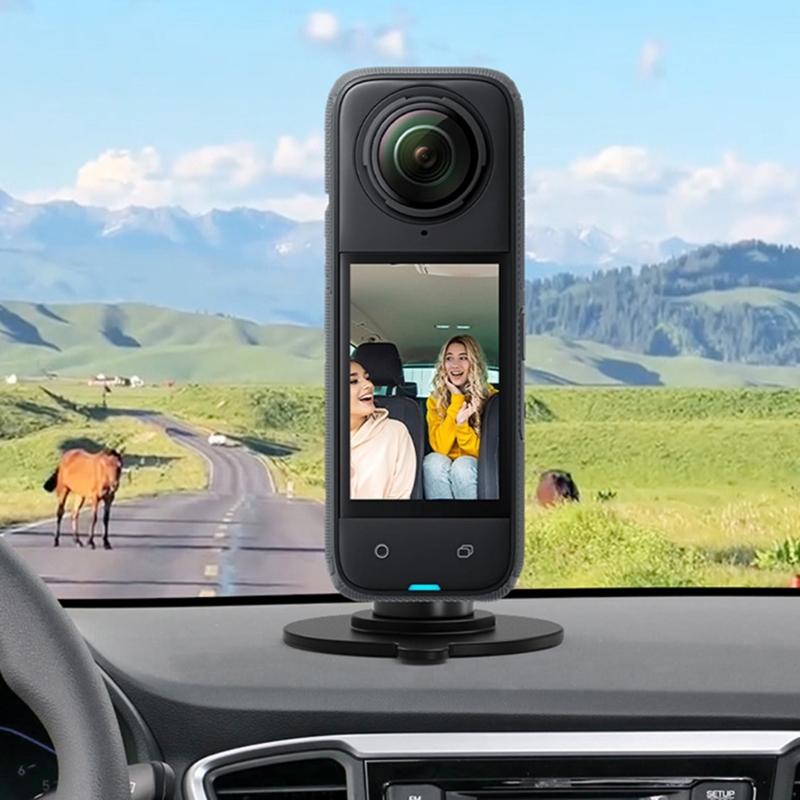 Lightweight Aluminum Alloy 1/4inch Male Screw Suction Cup Holder Base for Action Cameras On Tile Metal Glass Surfaces