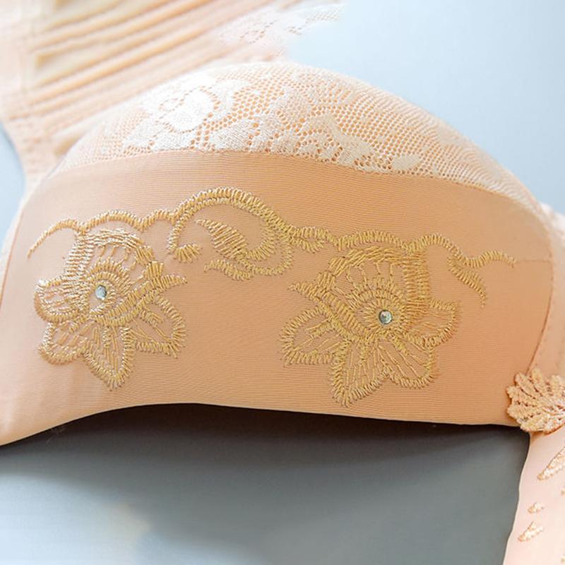 Thin Large Size No Steel Ring Bra Comfortable Gathering Lightweight Light Breathable Soft Comfortable Sweet and Sexy