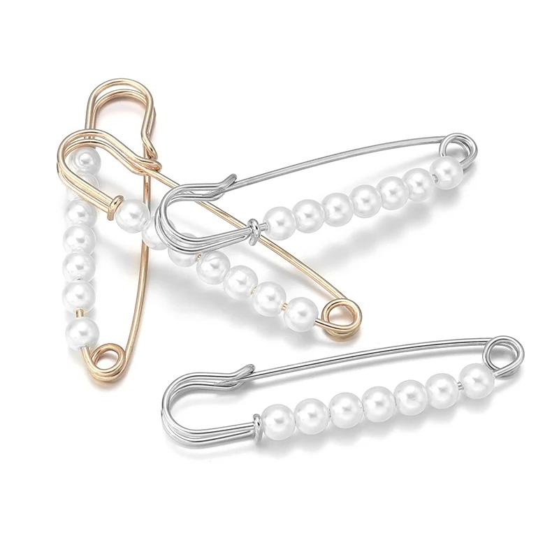 2pcs Brooch Anti-exposure Waistband Fixing Buckle Anti-pearl Safety Pin Multifunction Brooches for Women Waist Buckle