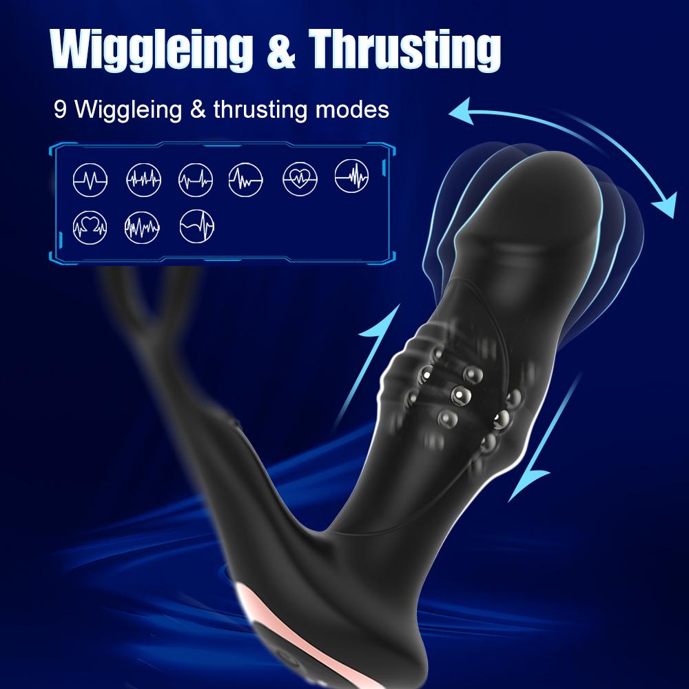 Sex Toy for Men Penis Ring Prostate Stimulation Anal Trainer Wireless Remote Control 3 In 1 Vibrator Male Adult Goods