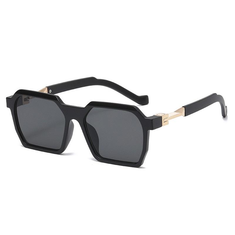 Men Women Vintage Square Sunglasses Polygon Sun Glasses Big Frame Fashion Eyewear Classic Geometry Rectangle Shades