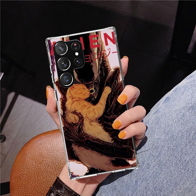 Cool A-Alien X-Xenomorph Phone Case For Samsung Galaxy S24 S25 Edge S26 Ultra S23 S22 S21 Plus S20 FE + Personalized Print Cover