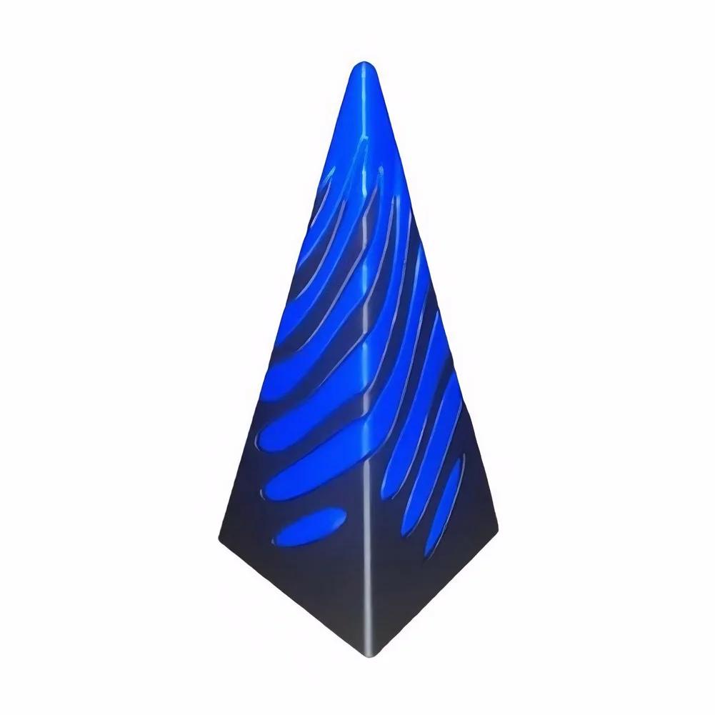 3D tištěná hračka se spirálovým kuželem Nemožný průchod pyramidou Socha průchod pyramidou Fidget Hračka Mini Vortex Thread Illusion