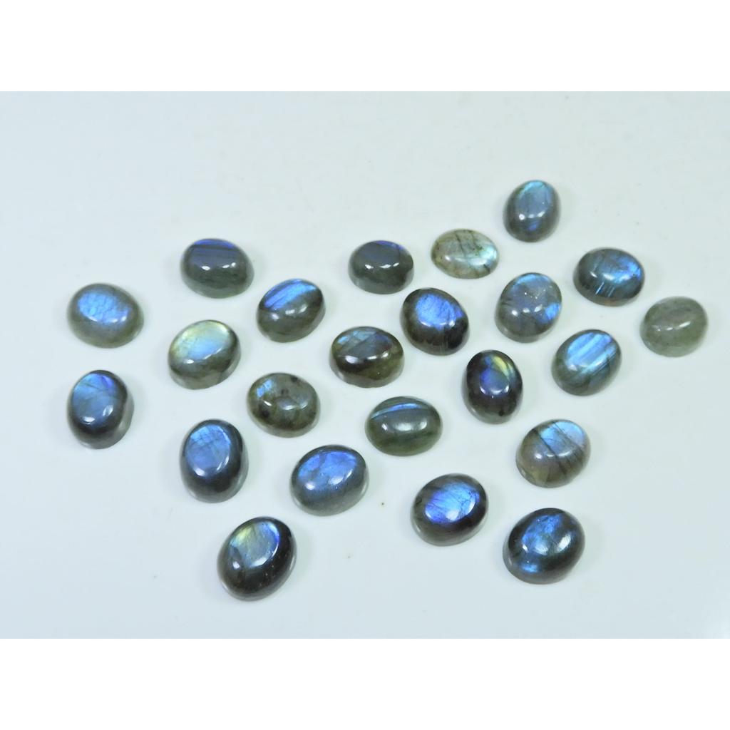 9X11MM Natural Labradorite Blue Fire Oval Cabochon Loose Gemstone 23Pcs Lot C-1079