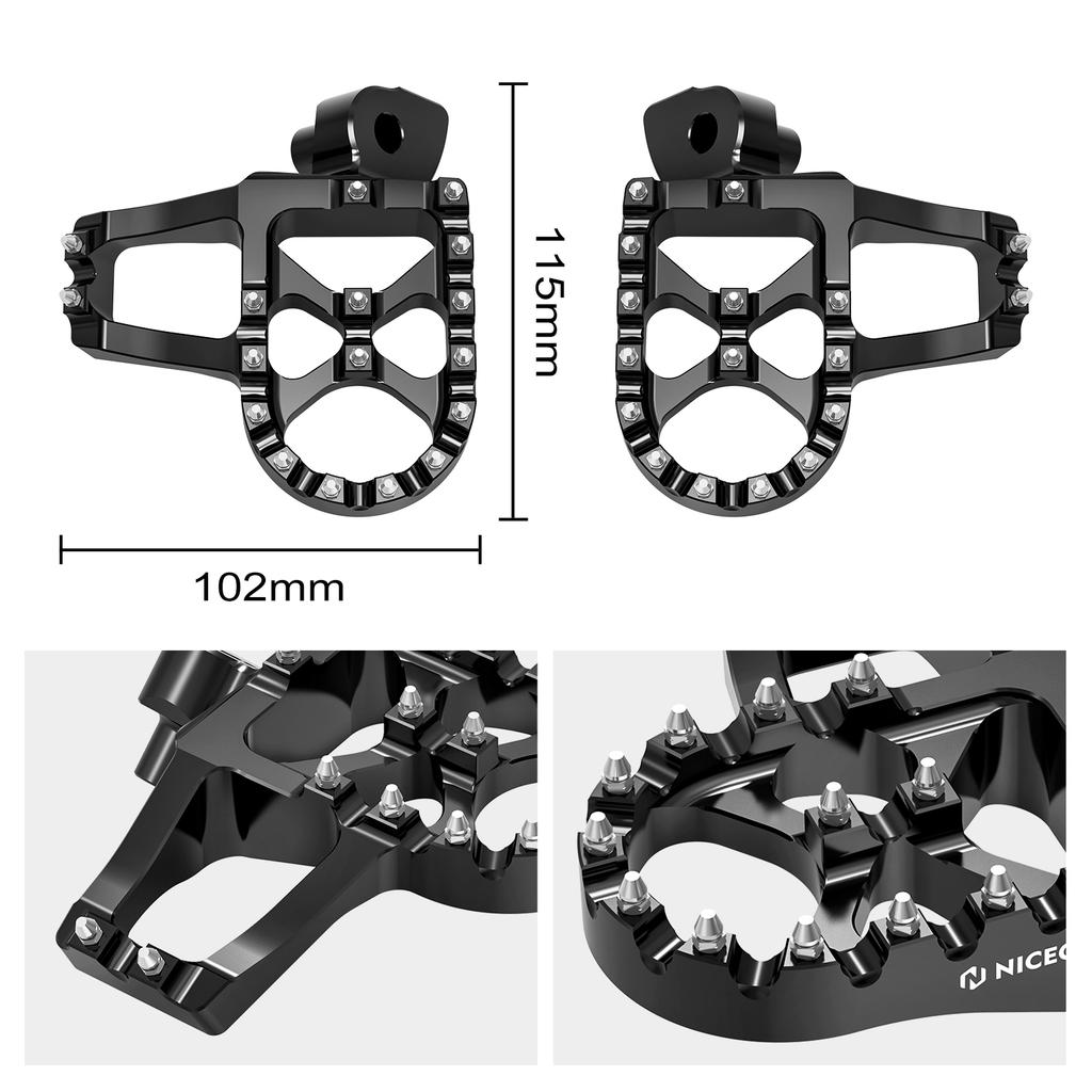 NICECNC For Yamaha YZ125 YZ250 1998-2023 YZ250F YZ450F WR250F WR450F YZ250FX YZ450FX YZ 85 125X 250X Extender Foot Pegs Footrest