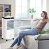 10L 4-in-1 Portable Air Conditioner – Humidification, Water Cooling, Air Cooling 8-Hour Timer, ABS, Black & White