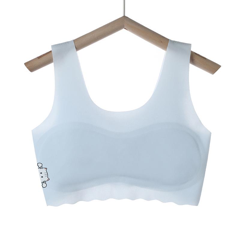 Seamless Girls' Junior High School Student Bra: Teen Thin Underwear Small Vest