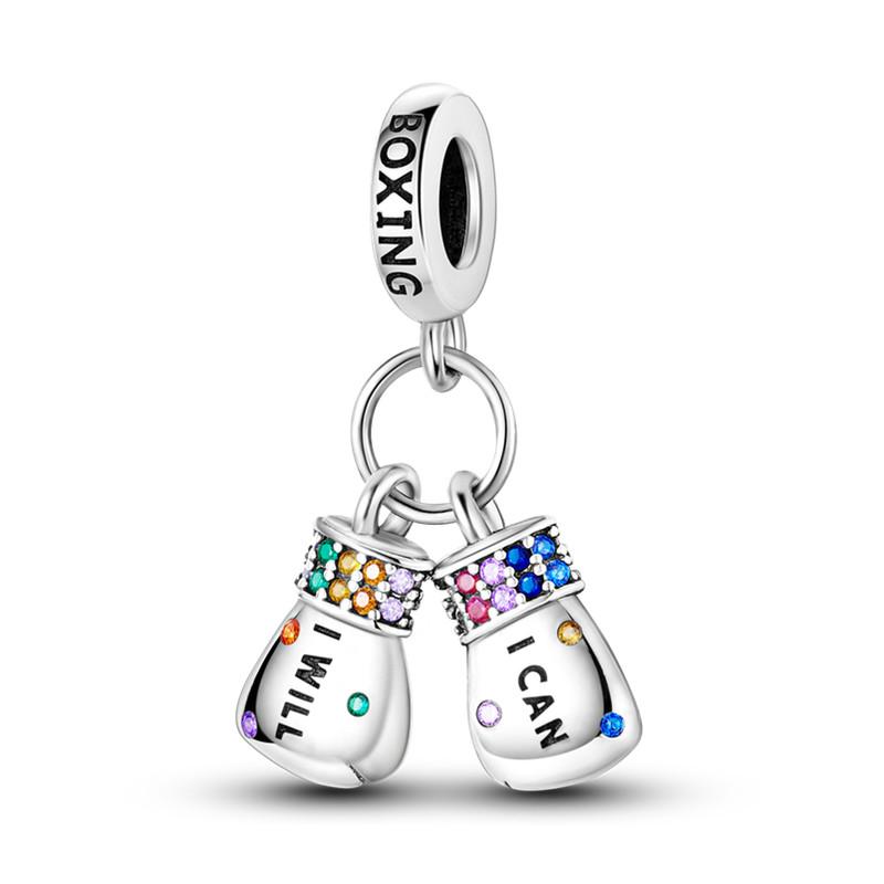 New Charm Copper Glow Firefly Travel Airplane Cat Paw Dragon Bead Fit Bracelet Bangle Necklace Diy Jewelry