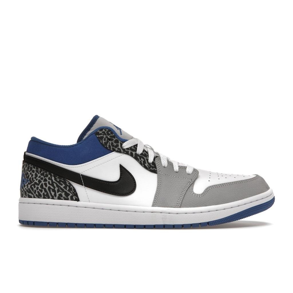 Air Jordan 1 Low SE True Blue Unisex Sneakers White Black Cement-Grey DM1199-140