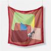 Luxury Horse Print Silk Square Scarf Women Spring Neck Tie Shawl Wraps Female Hair Hand Wrist Headkercheif Hijab Bandana