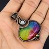 Rainbow Solar Quartz 999 Copper Wire Wrapped Pendant, Handmade Gemstone Pendant Jewelry, Gifts For Wife Brand New Pendant