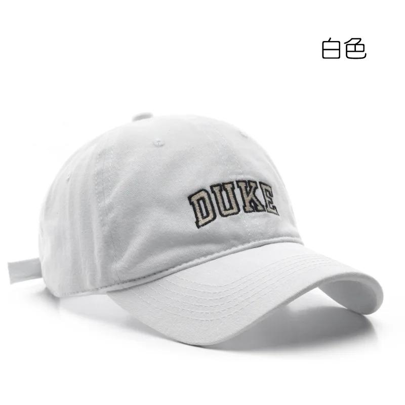 

Бейсболка Папины шляпы для мужчин женщин Винтажная выстиранная хлопковая кепка тракера Регулируемые низкопрофильные бейсболки Вышитая кепка DUKE белый