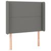 VidaXL Headboard with Ears Dark Grey 83x16x118-128 Cm Fabric3119415