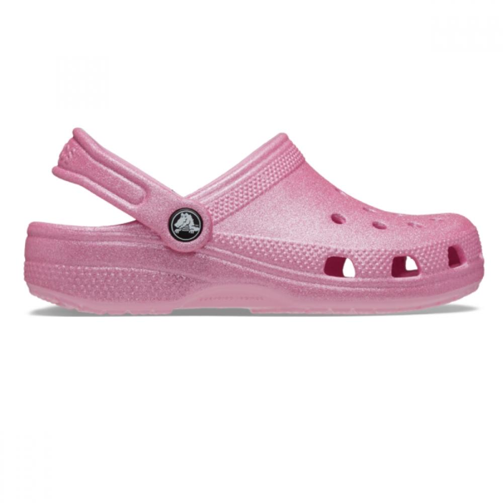Crocs Kids Classic Glitter Clog Pink 206993 6xe