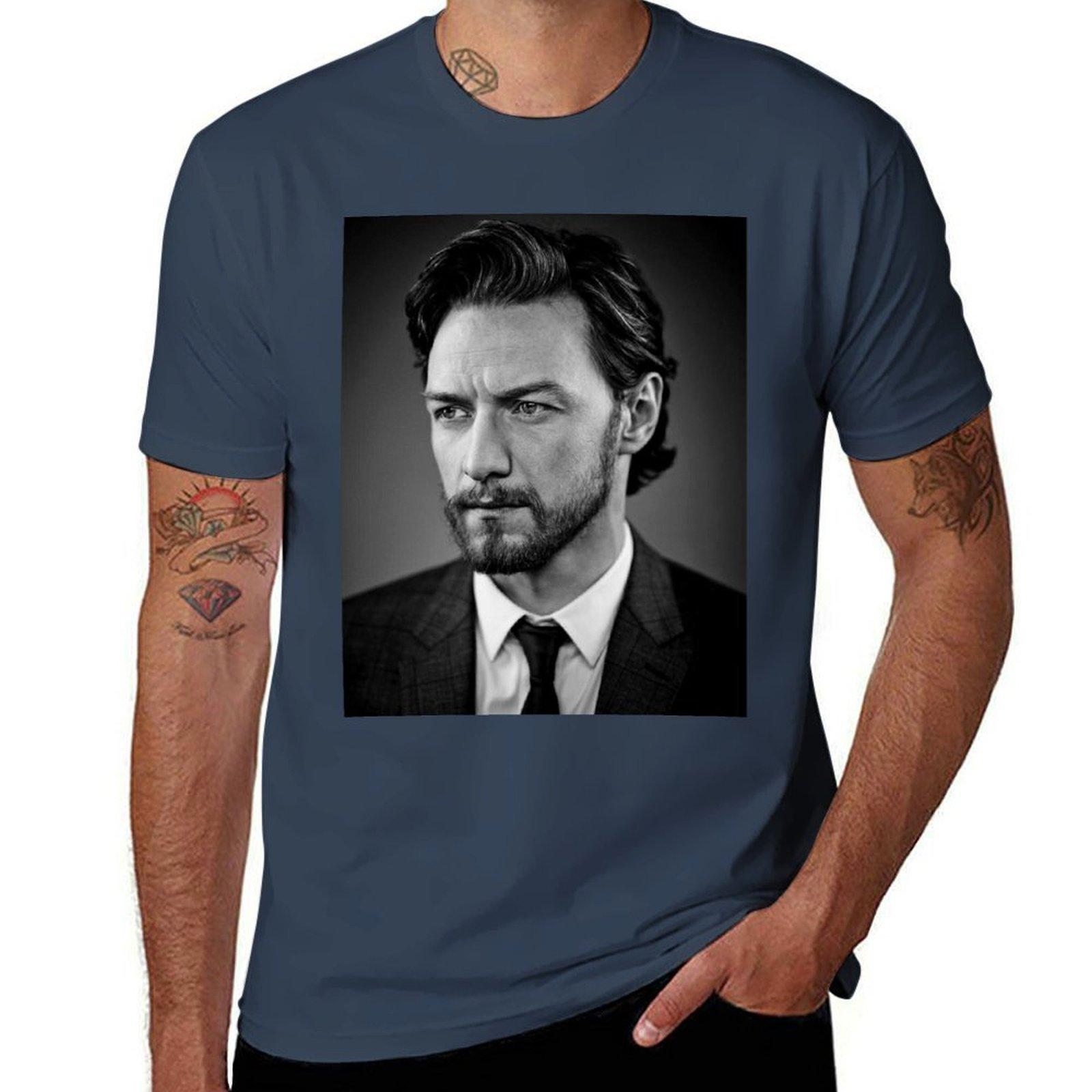 James Mcavoy Tshirt Basic Casual Wear Short Sleeve Top S