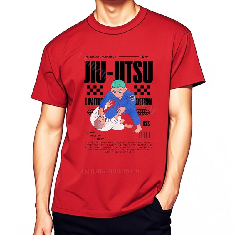 Tshirt Unisex Fashion Big Size Tee Shirt Comfortable Comfort Tshirt Jiu Jitsu Fighter Graphic Design Retro Summer Fashion Tshirt